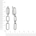 Серьги с английским замком из белого золота с бриллиантами