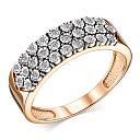 Кольцо из красного золота с бриллиантами