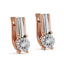 Серьги с английским замком из красного золота