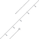 Браслет декоративный из серебра с фианитами