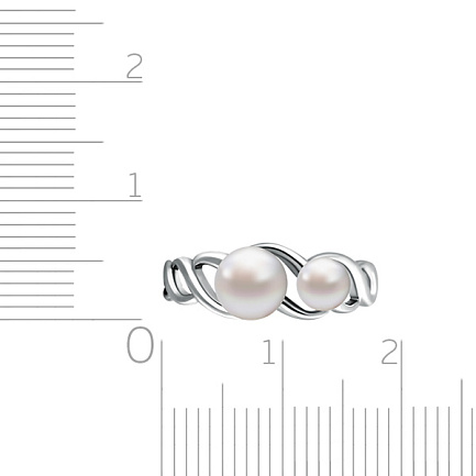 Кольцо из серебра с жемчугом