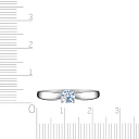 Кольцо из серебра с фианитом