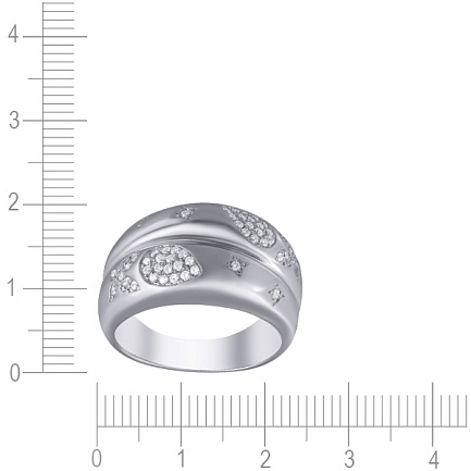 Кольцо из серебра с фианитом