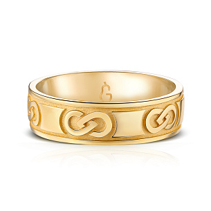 Кольцо обручальное из желтого золота