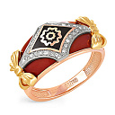 Кольцо из красного золота с бриллиантами