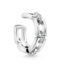 Серьга одиночная из серебра с фианитами