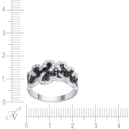 Кольцо из белого золота с бриллиантами