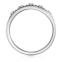 Кольцо обручальное из белого золота с бриллиантами
