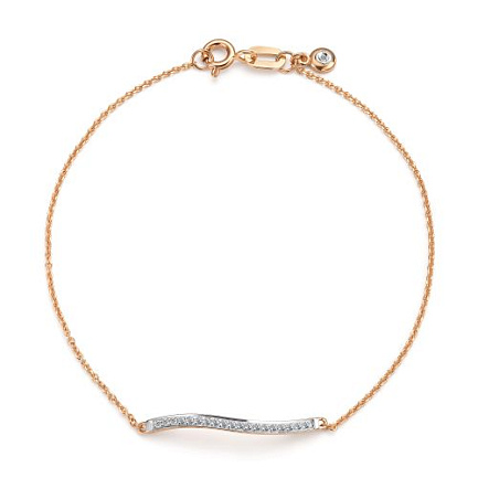 Браслет из красного золота с бриллиантами