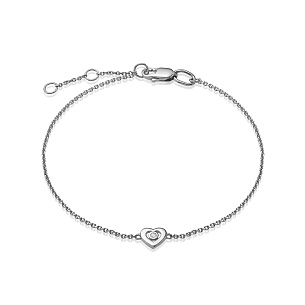 Браслет из белого золота с бриллиантом