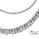 Цепь ручной работы из серебра, плетение персидское