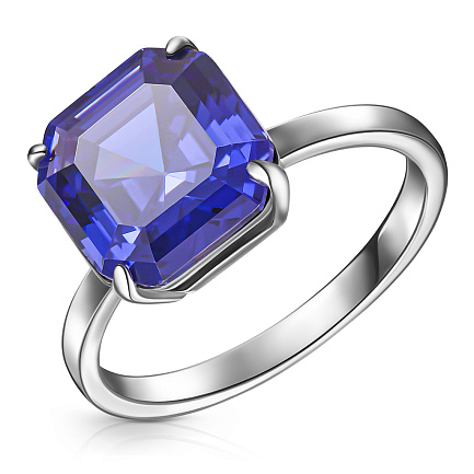 Кольцо из серебра с фианитом