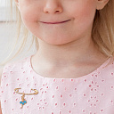 Булавка детская из красного золота с фианитом