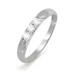 Кольцо из белого золота с бриллиантом