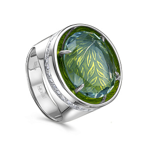 Кольцо из белого золота