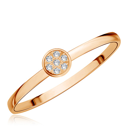 Кольцо из белого золота с бриллиантами