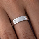 Кольцо из белого золота с бриллиантами