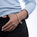 Браслет декоративный из серебра с фианитом