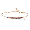 Браслет декоративный из красного золота с фианитом