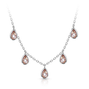 Колье из серебра с фианитом