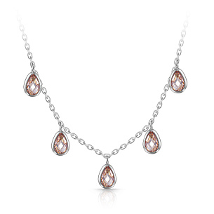 Колье из серебра с фианитом