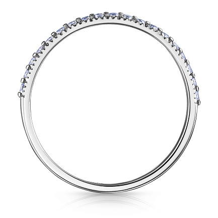 Кольцо из серебра с фианитом