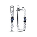 Серьги с английским замком из белого золота с бриллиантами