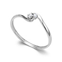 Кольцо из белого золота с бриллиантами