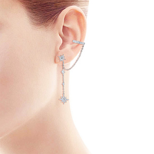 Серьги с английским замком из серебра