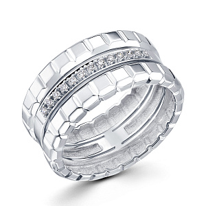 Кольцо из белого золота с бриллиантами