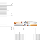 Кольцо из комбинированного золота с бриллиантом