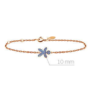 Браслет декоративный из красного золота