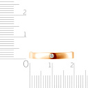 Кольцо обручальное из красного золота с бриллиантом