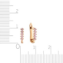 Серьги детские из красного золота с фианитами