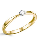 Кольцо из желтого золота с бриллиантом