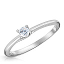 Кольцо из белого золота с бриллиантом