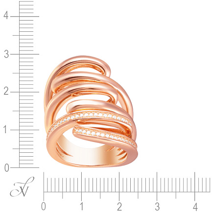 Кольцо из серебра с фианитом