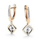 Серьги с английским замком из красного золота