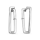 Серьги с английским замком из белого золота с бриллиантами