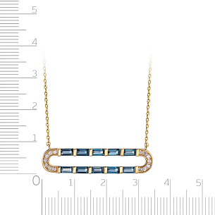 Колье из желтого золота с топазом