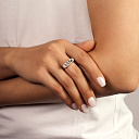 Кольцо из белого золота с бриллиантами