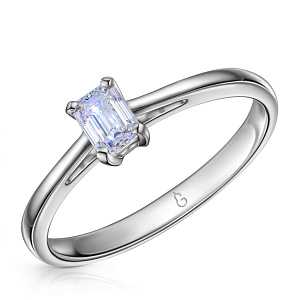 Кольцо из белого золота с бриллиантом