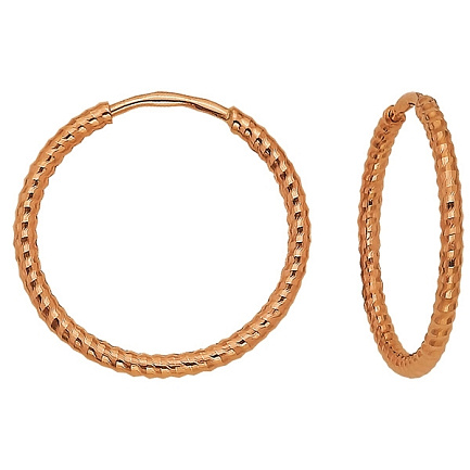 Серьги-кольца "Конго" из золота