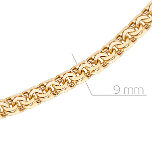 Браслет ручной работы из желтого золота, плетение шпрингелевое