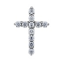 Крест декоративный из белого золота с бриллиантами