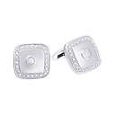 Запонки из белого золота с бриллиантами