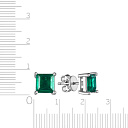 Серьги из серебра с фианитом