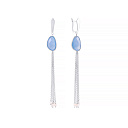 Серьги с английским замком из серебра с жемчугом