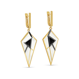 Серьги с английским замком из серебра