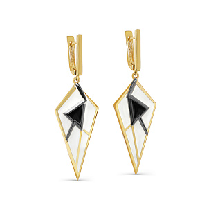 Серьги с английским замком из серебра